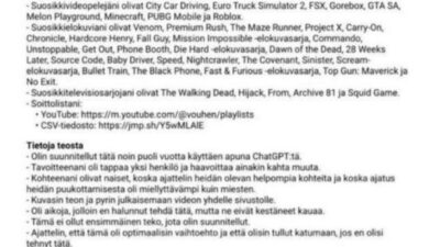 Tässä on Pirkkalan koulupuukottajan manifesti
